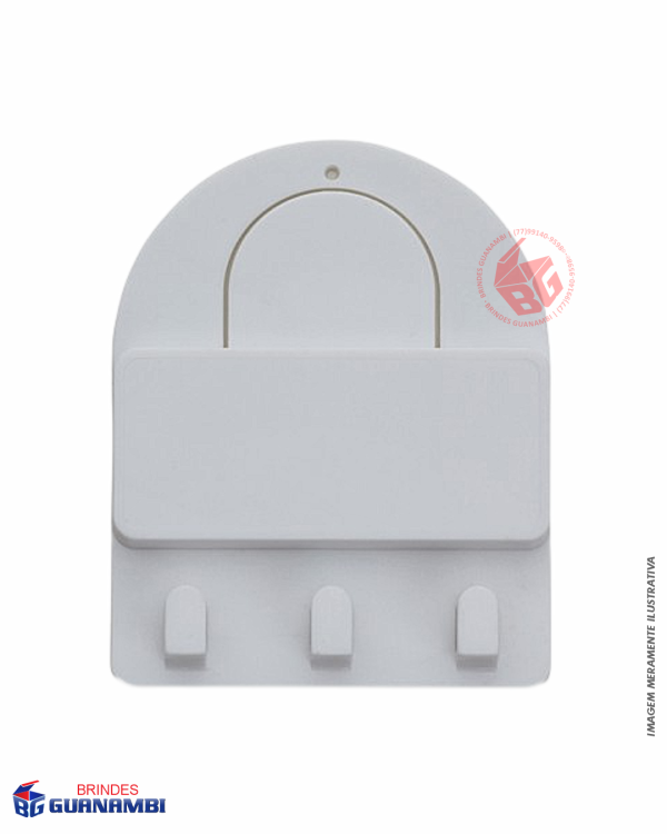Porta Chaves Acrílico Branco DTF
