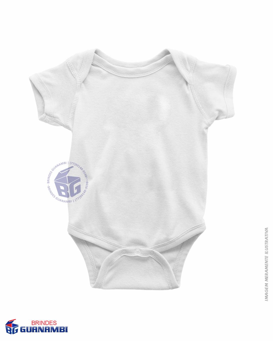 Body Baby Branca - Manga Curta